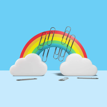 New Rainbow Paperclip Magnet Holder