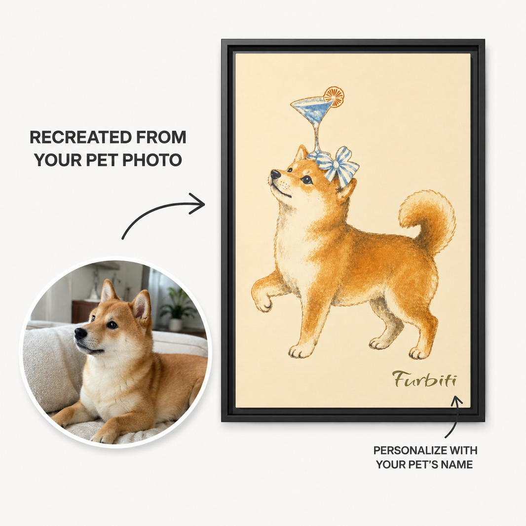 Martini Dog Portrait