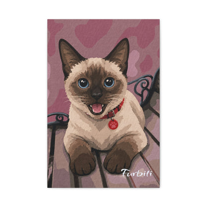 Katzenporträt rosa Herzen