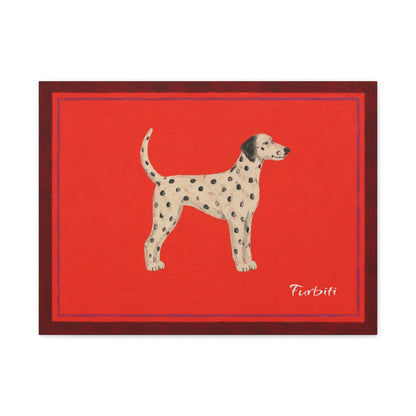 Red Schnauzer Landscape Canvas