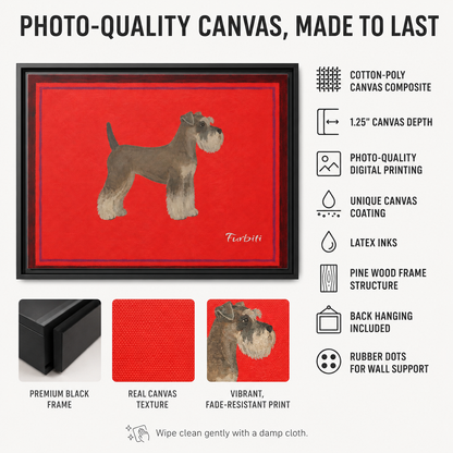 Red Schnauzer Landscape Canvas