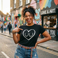 Breast Heart T-Shirt - Black