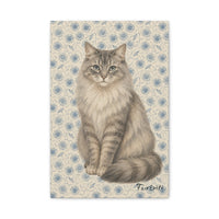 Blue Floral Pet Portrait
