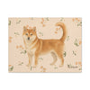 Floral Shiba Landscape Canvas