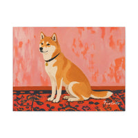 Orange Shiba Landscape Canvas