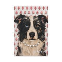 Pink Floral Dog Portrait