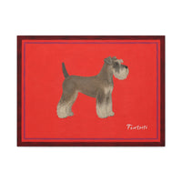 Red Schnauzer Landscape Canvas