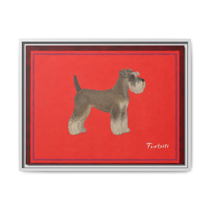 Red Schnauzer Landscape Canvas
